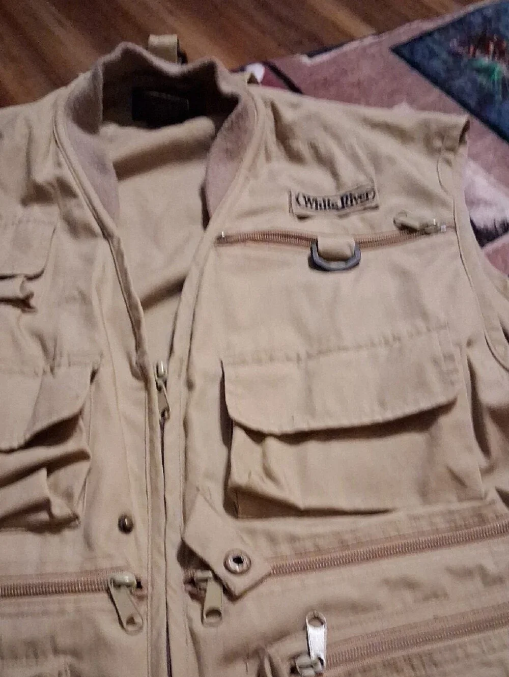 Men’s Khaki Multi-Pocket Outdoor Fishing Vest